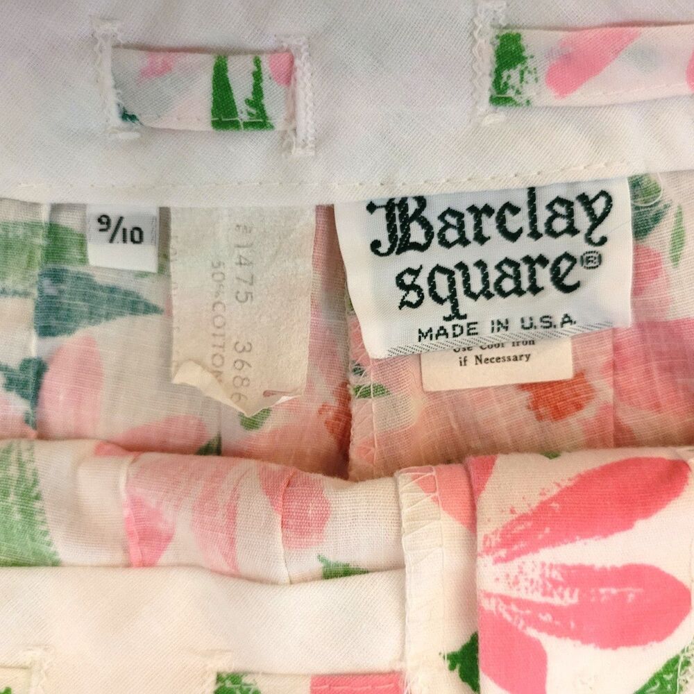 Vintage 80s Floral Coquette Pink Daisy skirt, Cottagecore, Palm Beach Prep sz S - Picture 5 of 13
